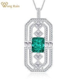 Wong – collier en argent Sterling 925 avec pendentif de fête bijou fin Vintage avec glace écrasée