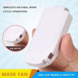 Clip-On Mini Fan for Face Mask Summer Portable Outdoor Sports Mute Quiet Mask Fan Cooling USB