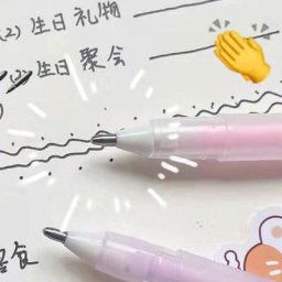AdTosLiquid-Stylo à bille cliquable stylo artisanal offre une application à pointe fine 6 pièces