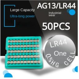 Pile bouton alcaline d'origine pour montre pile bouton LR44 1.55 SR44 AG13 357 V 50 pièces