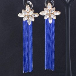 SINLEERY-Boucles d'Oreilles à Fleurs Cubique pour Femme Bijoux à la Mode Accessoires de Mariage