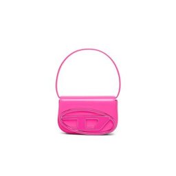 DIESEL 1DR - Sac iconique à bandoulière en cuir fluo - Sacs d'Épaule - Femme - Rose