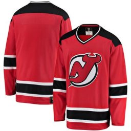 Fanatics Branded Red New Jersey Devils Premier Breakaway Heritage Maillot vierge pour homme