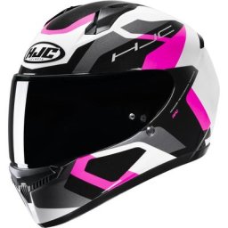 HJC C10 Tins Casque, noir-blanc-rose, taille M