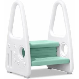 Marchepied pour enfant - 2 marches - En polyéthylène haute densité - Pour salle de bain, toilettes