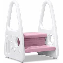 Marchepied pour enfant - 2 marches - En polyéthylène haute densité - Pour salle de bain, toilettes
