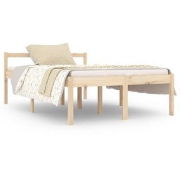 Structure de lit en bois Pino Simple Design 120x190cm Diverses couleurs Couleur : Brun clair