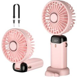 Rose - Ventilateur portable, mini ventilateur portable usb rechargeable, petit ventilateur de poche