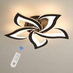 Plafonnier led Dimmable, 40W 3500LM Lampe de Plafond Moderne avec Télécommande, Créatif Pétales