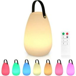 Grande lampe d'extérieur sans fil avec télécommande - Portable - led multicolore - Rechargeable