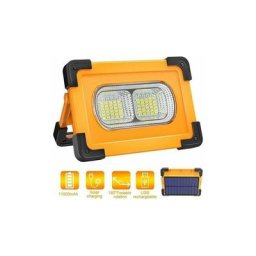 Lampe Chantier 100W Projecteur Led Portable Avec Pannea Solaire 4 Modes Super Brillant Lampe De