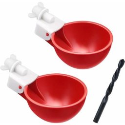 Abreuvoir Poules 2 Pièce, DIY Abreuvoirs Automatiques Kit, Abreuvoir Poule avec scie à Trou de pour