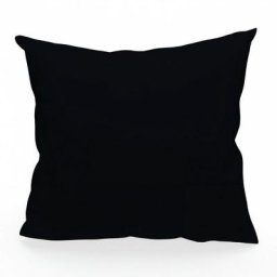 Soleil D'ocre - Coussin en coton 60x60 cm panama noir, par Noir