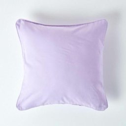 Homescapes - Housse de coussin Uni Mauve, 60 x 60 cm - Mauve