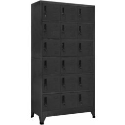 Armoire de verrouillage en acier avec 18 compartiments avec clés différentes couleurs Couleur :