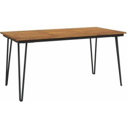 Table de jardin avec pieds épingle à cheveux 160x80x75 acacia vidaXL - N/A