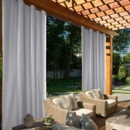 Rideaux d'extérieur Jardin Patio Rideau Occultant Étanche Coupe-Vent Protection UV Résistant à la