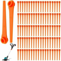 Lot de 100 Lames de Rechange en Plastique pour Coupe-Bordures Gardena 9823 9825 9820 9821 Lames
