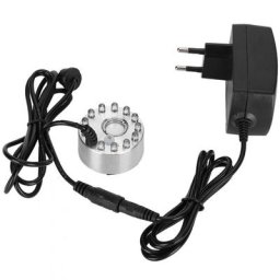 Brouillard Brumisateur, Mini Fontaine d'eau Ornement Brume Brume Maker Atomiseur avec 12 Lumières