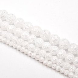 4-12mm pierre naturelle neige blanche fissuré Quartz cristal perles perles en vrac pour la