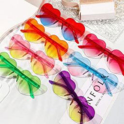 Lunettes de soleil en MSI pour hommes et femmes verres cœur dégradés protection solaire