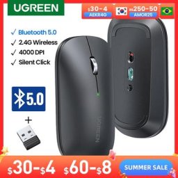 UGREEN – souris sans fil 4000 DPI silencieuse et fine de 3cm pour MacBook tablette ordinateur