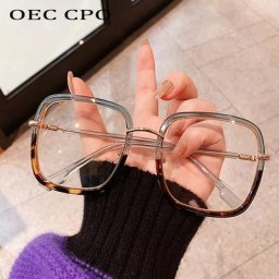 OEC CPO-Lunettes carrées transparentes pour femmes lunettes optiques anti-bleu montures classiques