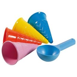 Moule à cône en plastique pour bac à sable et crème glacée pour enfant ensemble de jeu pour l'été