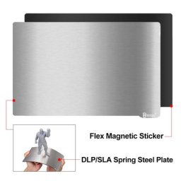 BIQU Tôle d'acier à ressort photopolymérisable + autocollant magnétique flexible pièces de plaque de