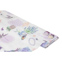 Nappe épongeable / toile cirée ""lavande"", gris/multicolore