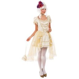 buttinette Robe baroque pour femmes, crème/or