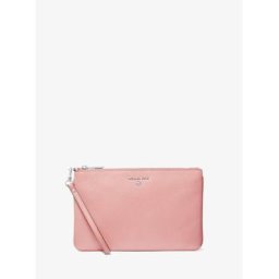 Michael Kors Grand étui à sangle Jet Set en cuir grainé