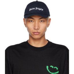 Palm Angels Casquette de baseball marine à logos brodés