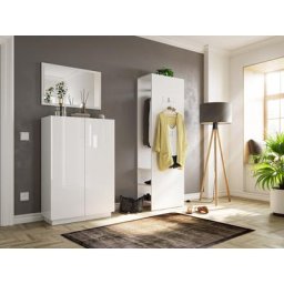 Meuble d'entrée vestiaire Gala-M 3pcs armoire à chaussures 24 paires Blanc