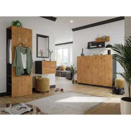 Meubles couloir Gala-XL 5pcs meuble à chaussures 42 paires Oak