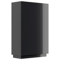 Meuble à chaussures Alius-M 2 portes 18 paires Graphite brillant