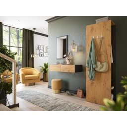 Ensemble meubles d'entrée Blu-M 3 pièces Push-to-op pour 6 paires Oak