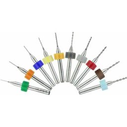 Lot de 10 micro forets en carbure de pcb diamètre 0,3 mm à 1,2 mm tige 1/8' petit mini minuscule