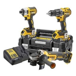 Kit 3 outils xr 18V brushless perceuse visseuse compact + visseuse à chocs + meuleuse Ø125MM + 2