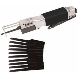 Silverline - lot scie sabre pneumatique et 10 lames de rechange