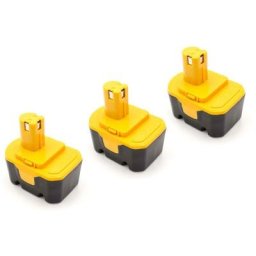 3x NiMH Batterie 1500mAh (14.4V) pour outils motorisés tels que Ryobi 130111073, 130224010,