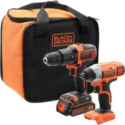 Black&decker - black+decker BCK21S1S Kit Perceuse à percussion et Visseuse à impact sans fil 18V