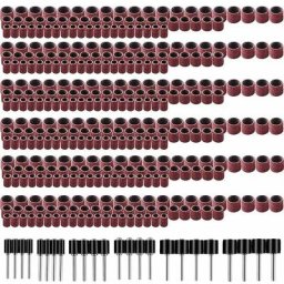 Tambour De Ponçage Comprenant 360 Pièces Bandes de Ponçage et 24 Pièces Tambour Mandrin pour Dremel
