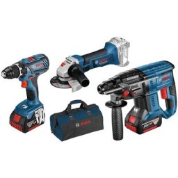 Pack de 3 outils 18V (GSR28/GBH21/GWS18) + 2 batteries ProCORE 4Ah + chargeur en sac Bosch