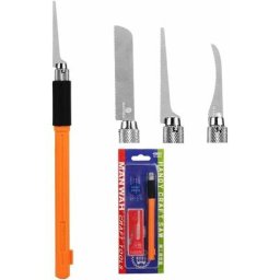 Prénfle - Mini Scie à Main, Set de scie avec 3 pcs Lames Outil Accessoire pour Modèle