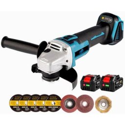 Meuleuse d'angle Ø125mm sans fil convient Pour Makita 18V batterie - avec 2batterie + 8accessoires