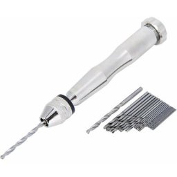 Perceuse Manuelle, Mini Perceuse à Main avec 25 Micro Forets Hélicoïdaux 0.5-3.0mm, Mini Perceuse à