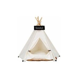Chien Tente tipi pour Animaux De Compagnie avec Coussin Lavable Amovible Tentes Sweet House Pet Dog