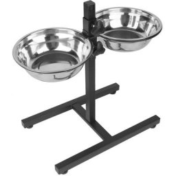 Chien Bar à Alimentation 1.8L, Bar a Chien, Support pour gamelles, Pied à Hauteur Ajustable pour