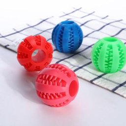Jouet Chien Balles,Chien Balle à Mâcher en Caoutchouc Nettoyer Les Dents Non Toxique Résistant Aux